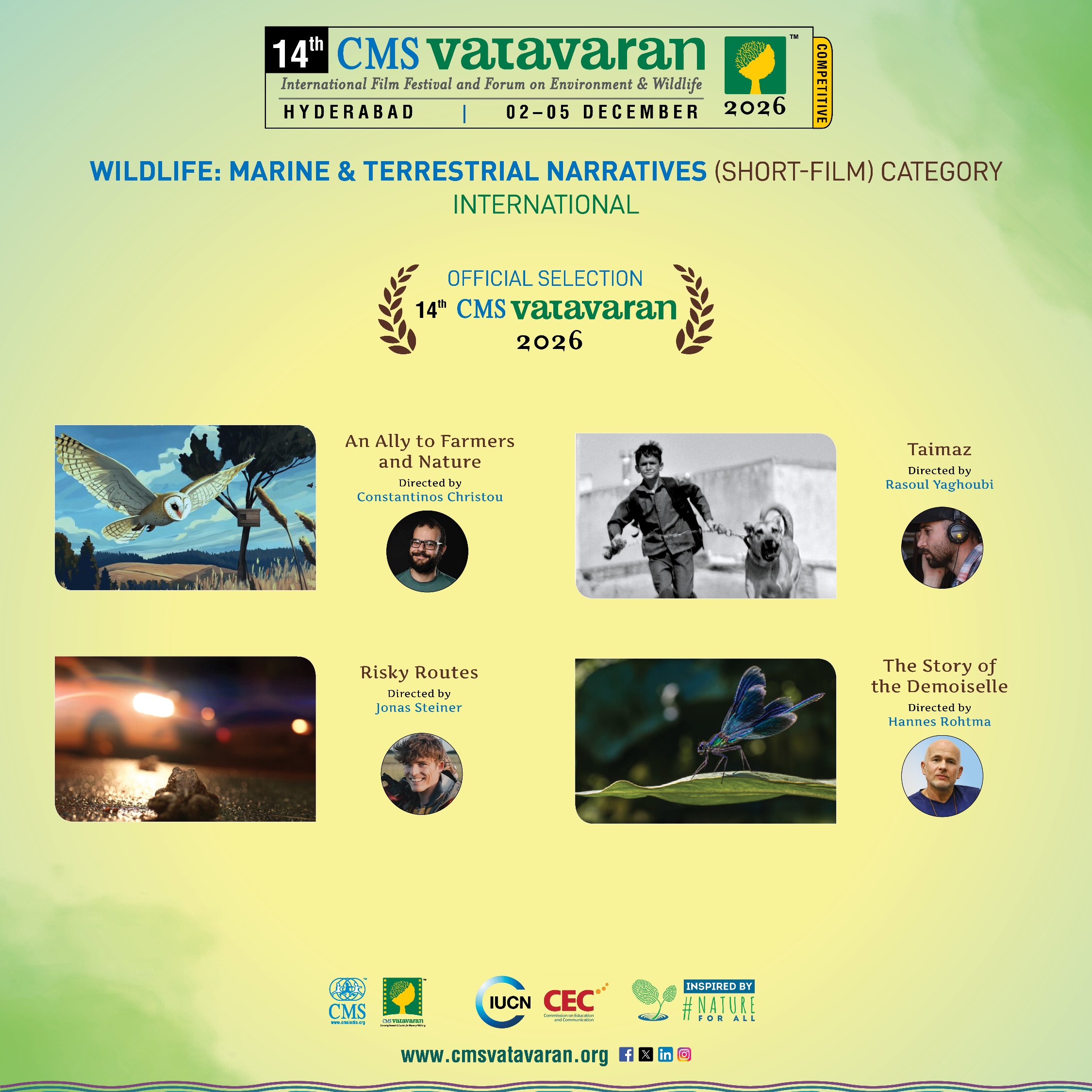 Wildlife: Marine & Terrestrial Narratives — Long Film — International Nominations
