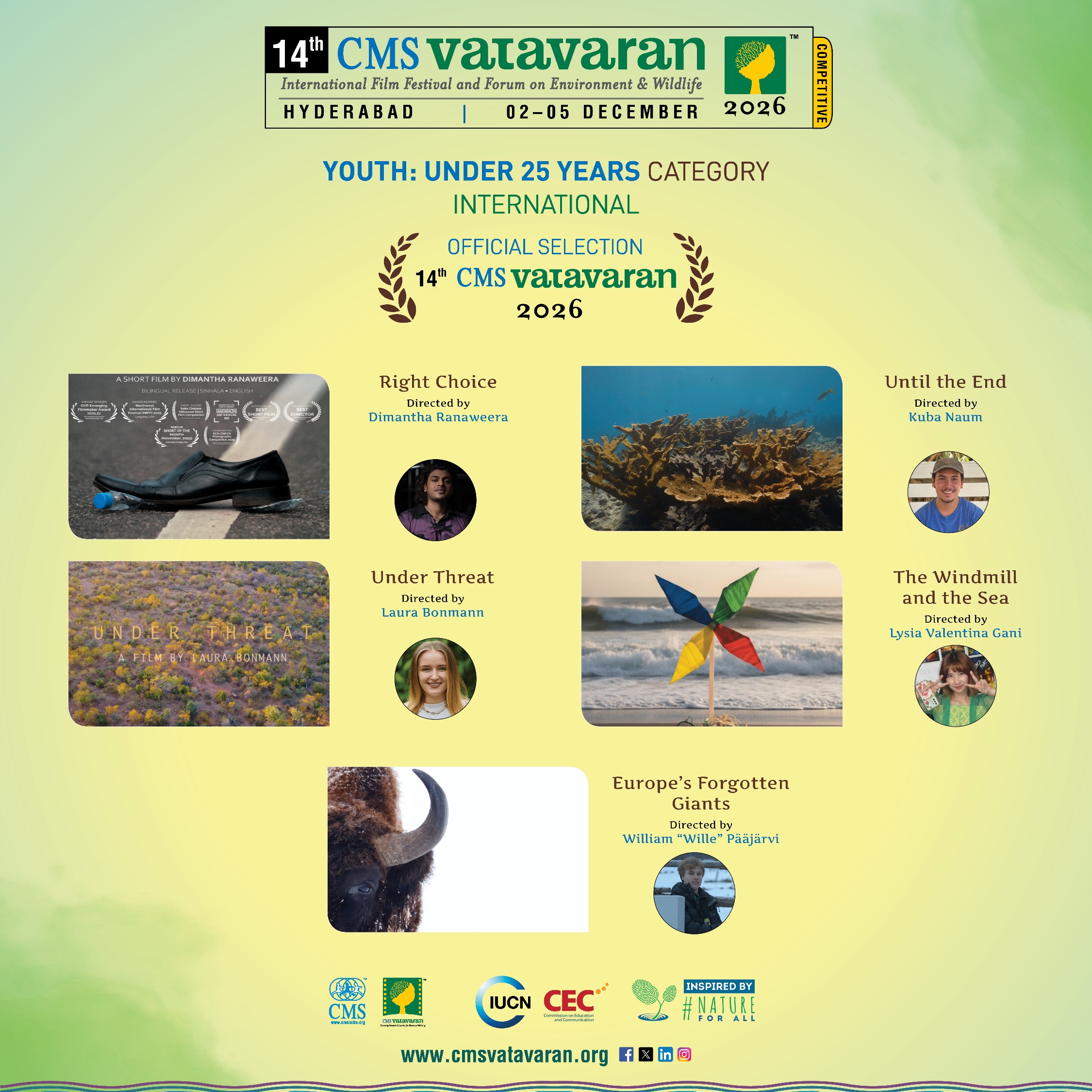 Youth: Under 25 Years — International Nominations