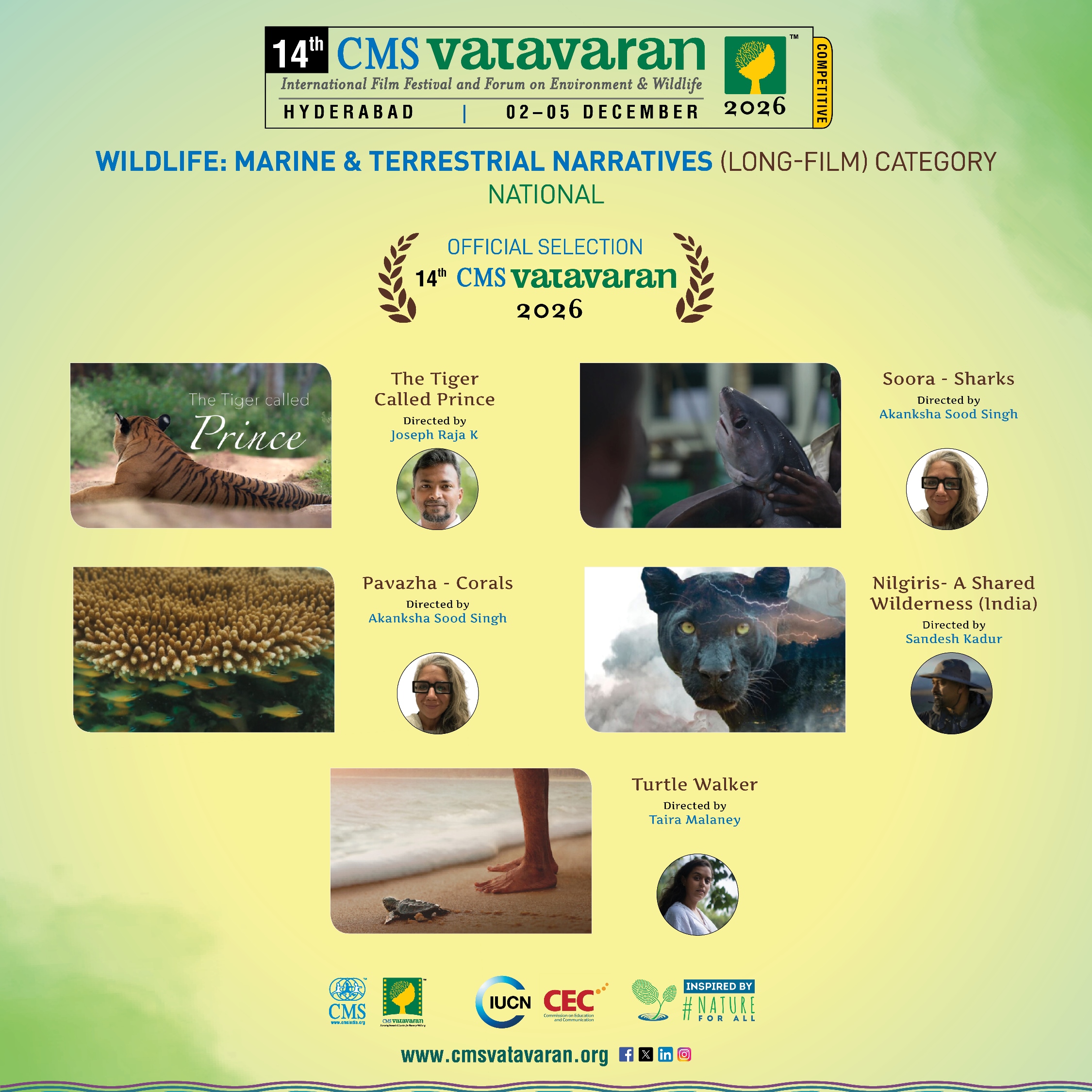 Wildlife: Marine & Terrestrial Narratives — Long Film — National Nominations