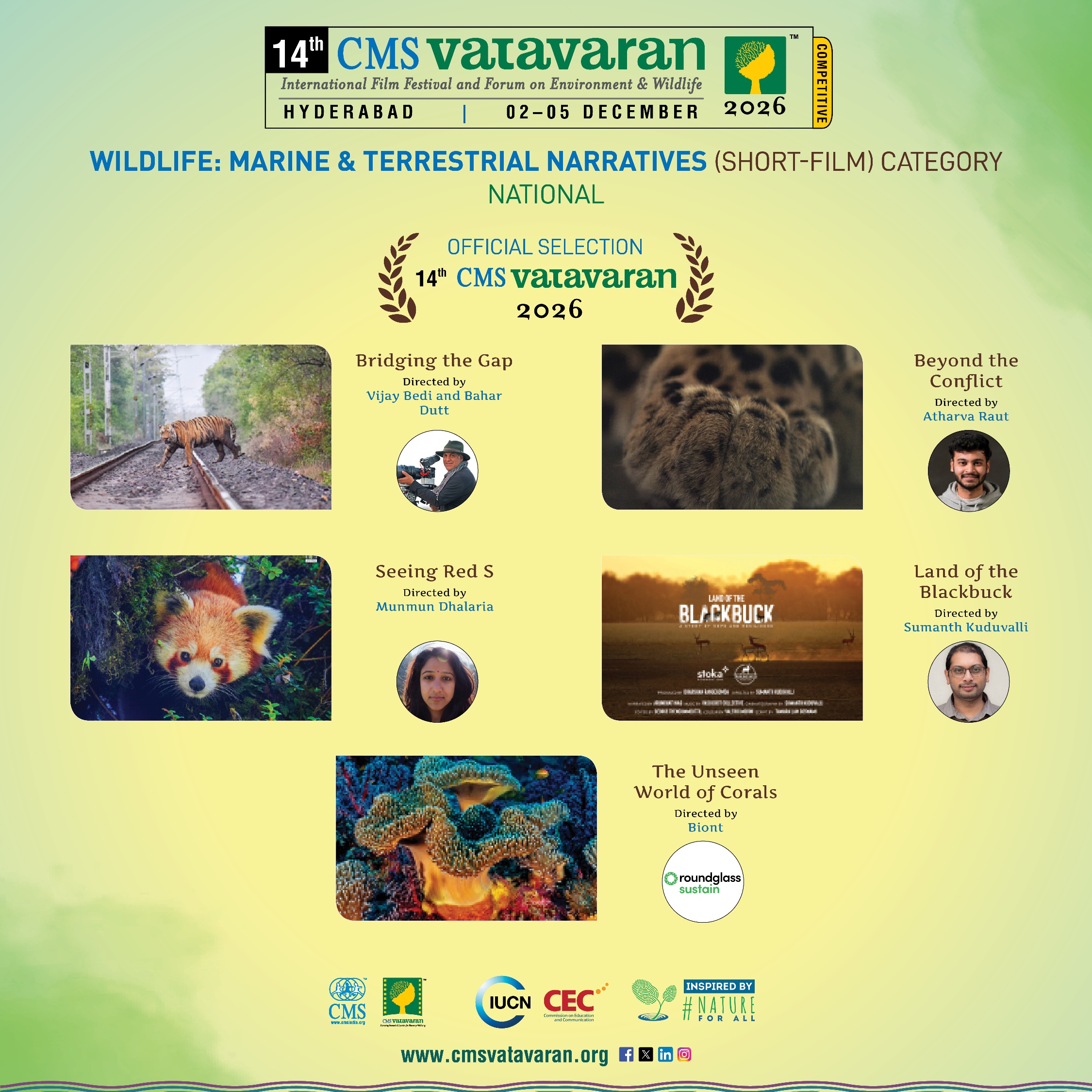 Wildlife: Marine & Terrestrial Narratives — Short Film — National Nominations